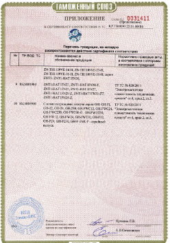 24.03.2019 Екатеринбург - ЗАО Хиквижн. Приложение к сертификату Взрывазащитные видиокамеры. ТР ТС 020/2011